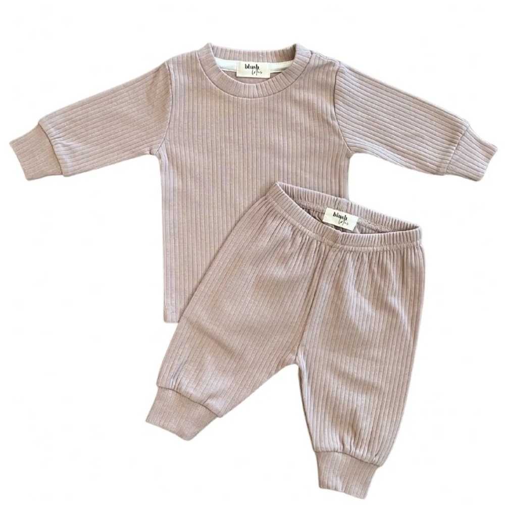 DESERT SAND | Ribbed organic baby toddler set